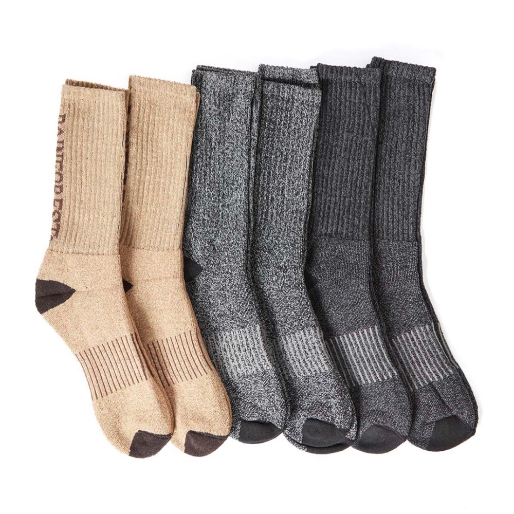 Rainforest 6 Pack Men’s Outdoor Crew Socks - Picture 2 of 6